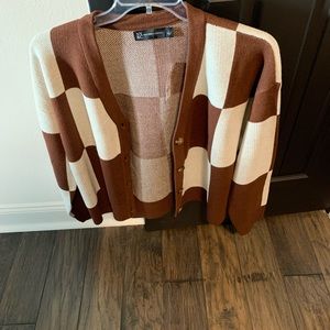 Brand new block cardigan size large